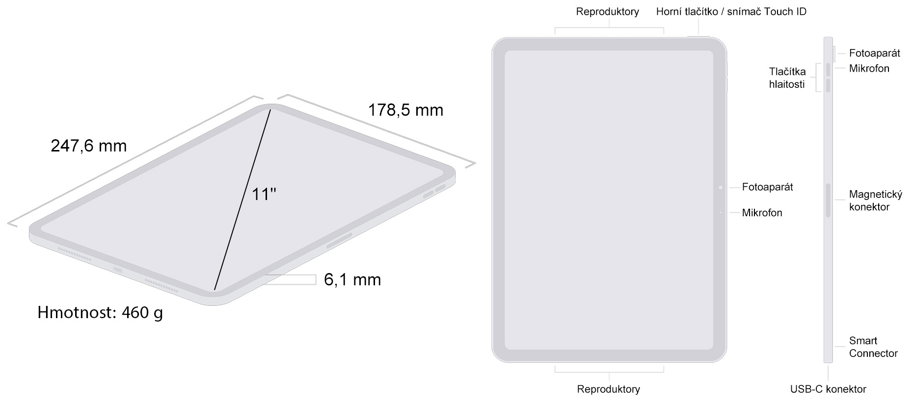 Apple iPad Air 11 (M3) - Dimensions